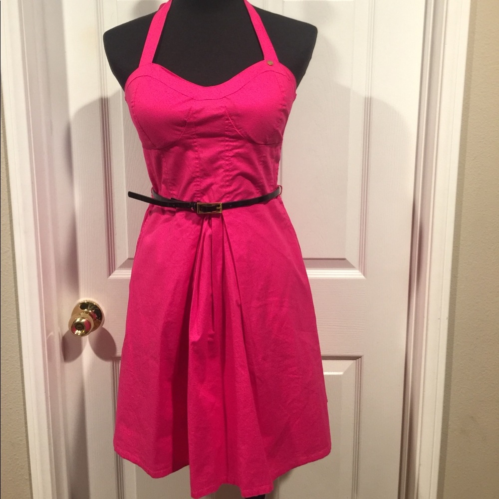 Guess halter top dress with black belt